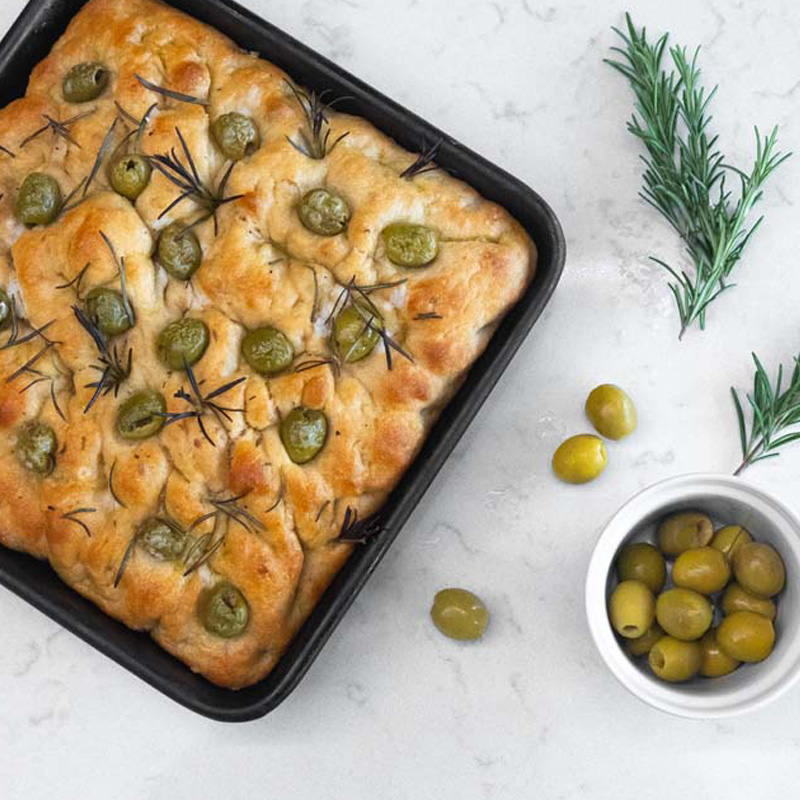 Garlic Olive and Rosemary Focaccia Garlic Olive and Rosemary Focaccia