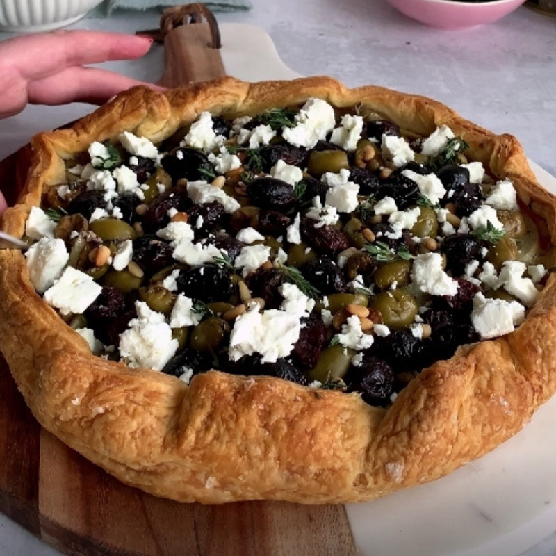 Olive galette with potato & pine nuts Olive galette with potato & pine nuts