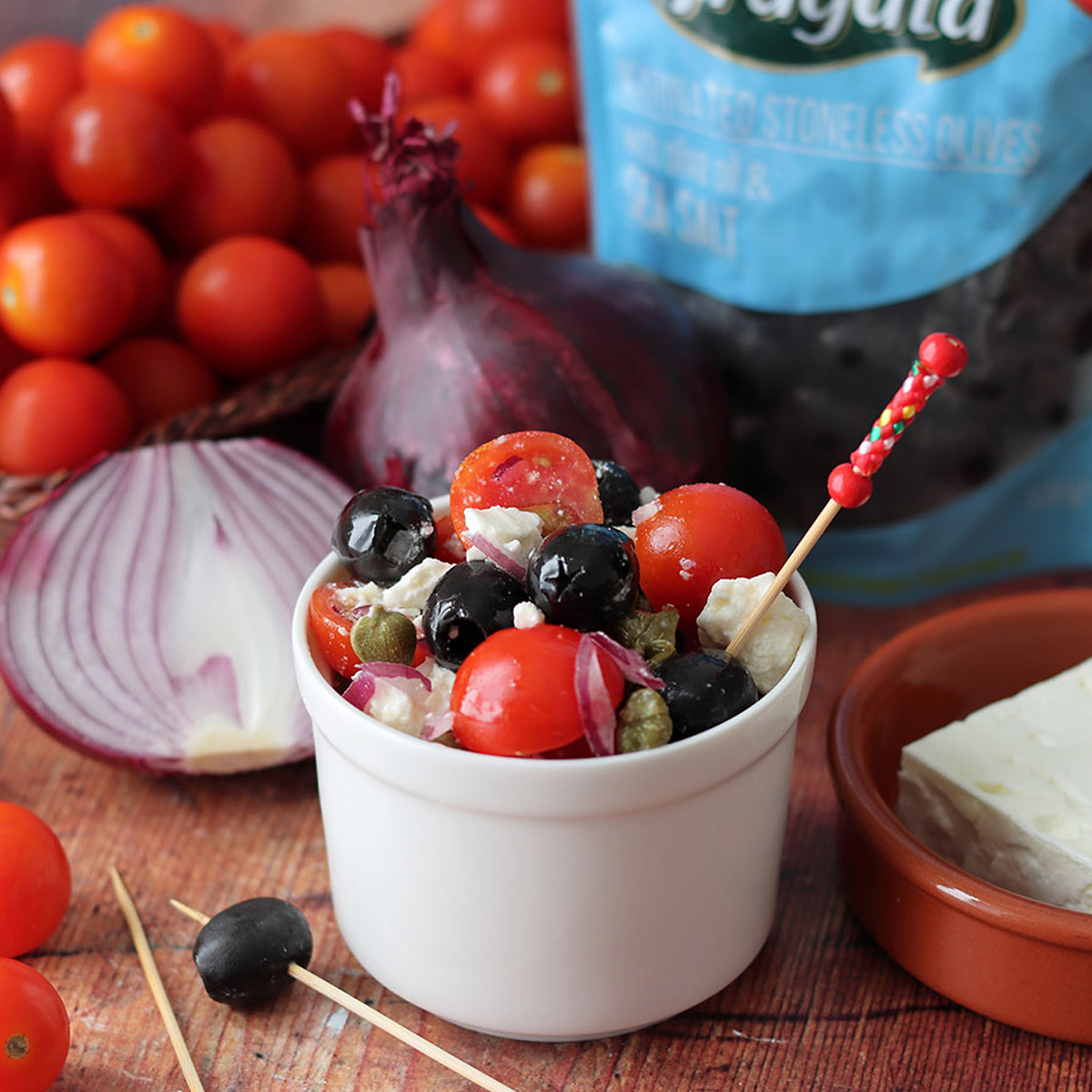 Marinated olives feta tomato capers onion recipe Marinated olives feta tomato capers onion recipe